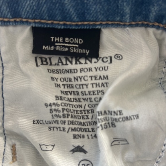 BLANK NYC skinny jeans with glittery stripes down the sides. - Picture 10 of 13